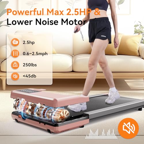 Superun Portable Under Desk Treadmill with Remote Control & LED Display
