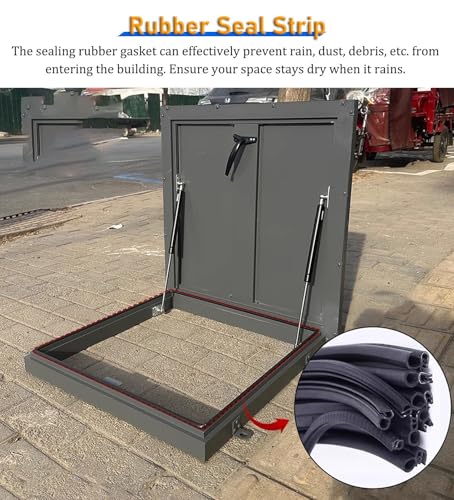 Escotilla de techo impermeable y tragaluz rectangular para mantenimiento seguro de áticos 5