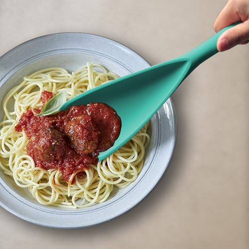 Silikon-Spatel-Löffel, ideal zum Kochen und Servieren, langlebiges BPA-freies mattes schwarzes Silikon, nahtloses Design… – Ansicht 6