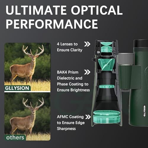 Image of 15X56 Professional UHD Binoculars for Adults High Powered with Phone Adapter and Harness, Super Bright Waterproof Binoculars for Hunting Stargazing Bird Watching Hiking Travel