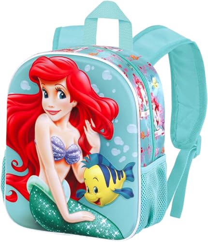 Zaino Small La Sirenetta Ariel Per Bambine - Leggero E Resistente Con Chiusura Cerniera