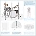 Drum Shield (4 panels) Full-Length Stainless Steel Hinges. Drum Cage for Home, Church, Practice & Performances