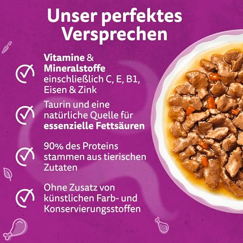 WHISKAS Aromatic Nassfutter in Sauce für Katzen 40 x 85g Fisch Auswahl