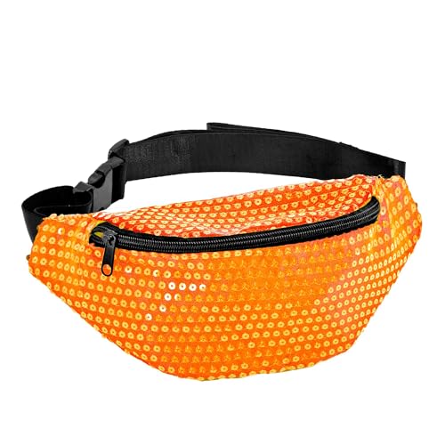 W WIDMANN MILANO Party Fashion - Gürteltasche mit Pailletten, Bauchtasche, Accessoire für Faschingskostüme
