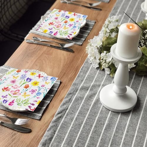 GROVBLE Tulip Flower Napkins, 40 Pieces, Coloured Paper Napkins, Weddings, Christenings, Communions - Image 4