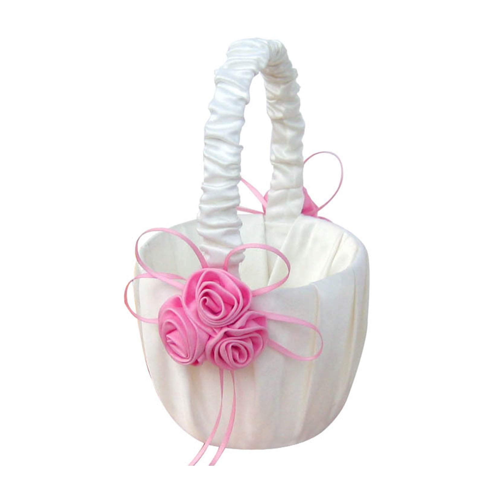 Fabric Bridal Flower Holder Wedding Ceremony Decoration Floral Arrangement Container for Bride Fabric Flower Basket Bride