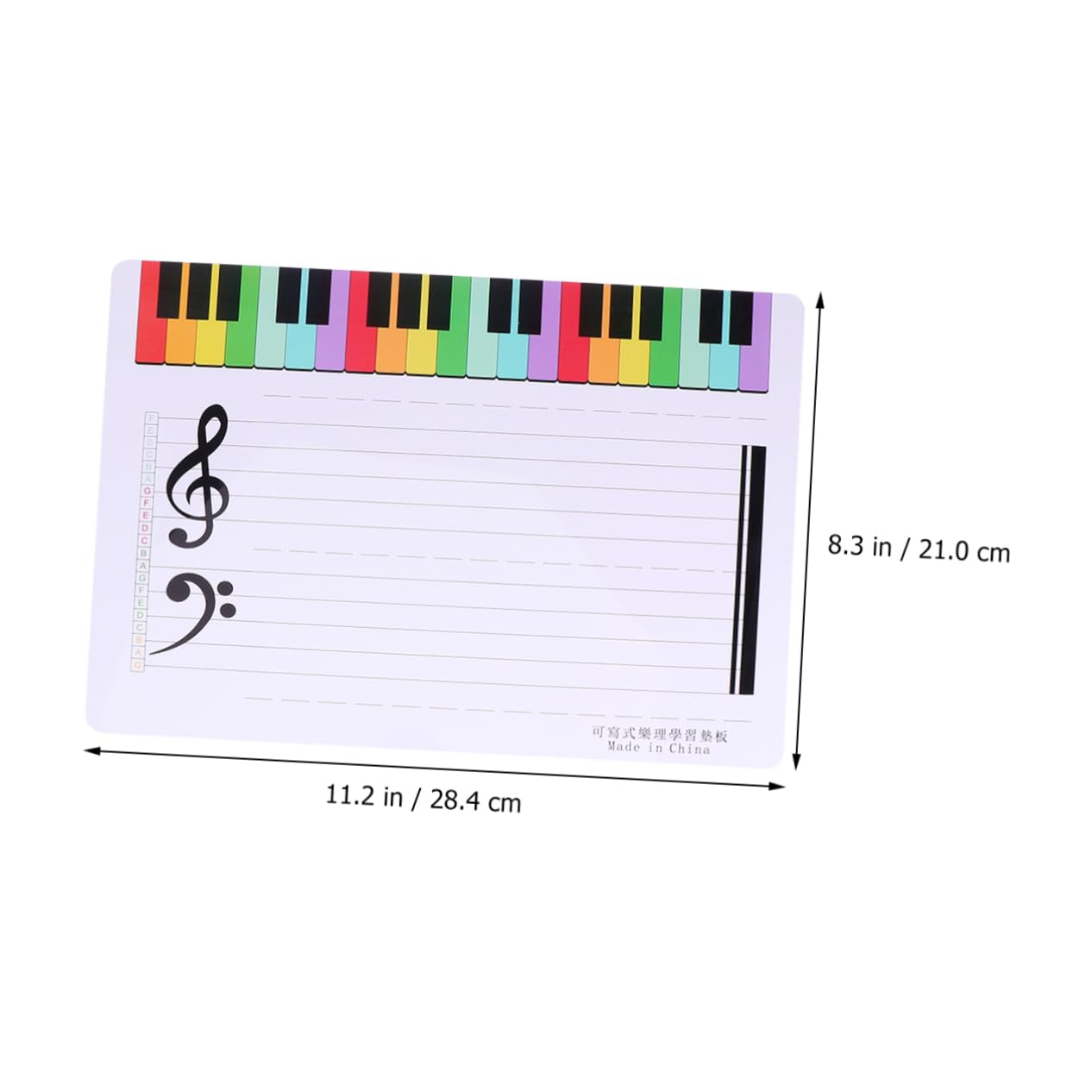 6 Pezzi Lavagna Musicale Cancellabile Pentagrammi Magnetici per Insegnamento e Pratica Musicale per Casa e Scuola Superficie Liscia e Facile Appendere e Utilizzare