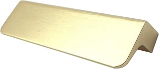 Cup Drawer Pull Brushed Gold Brass Matte Black Cabinet Pull Handles Knob Drawer Pull Knob Handle Dresser Pulls Kitchen Handles Hardware (L:3.1" (80 mm)/C-C: 2.5"(64 mm), Brushed Gold Brass)