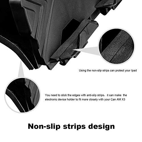 X3 Tablet Holder for 2017-2021 Can Am Maverick X3, ISSYZONE Electronic Device Holder with Integrated Storage - Fits 2017 2018 2019 2020 2021 Can Am Maverick X3 Max