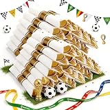 Joyido 400PCS Pre Rolled Gold Plastic Silverware Sets - Heavy Duty Gold Cutlery - Include 100 Pack Wrapped Disposable Utensils with Napkins for Parties, Dinners & Weddings