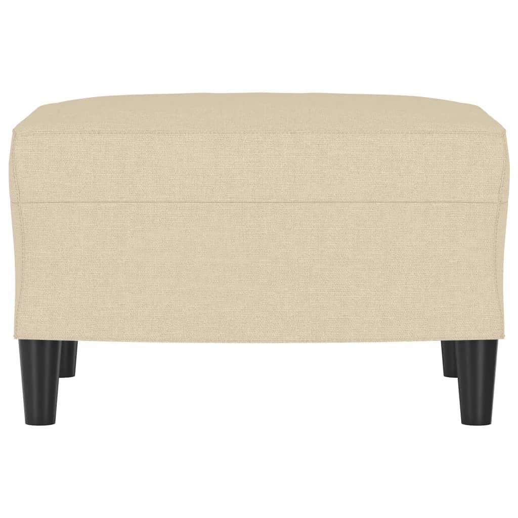 Fußhocker Creme, 60x50x41 cm, Stoff, vielseitiger Ottoman für Wohnzimmer, Schlafzimmer, Bequeme Fußablage, stabile Sitzgelegenheit