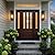 CRIRY 15.3" Large Motion Sensor Outdoor Wall Lights 2Pack, Dusk to Dawn Porch Lights Outdoor Wall Sconces,3 Lighting Modes Black Exterior Lighting Fixtures, Outside Lanterns for House Garage,None-Bulb