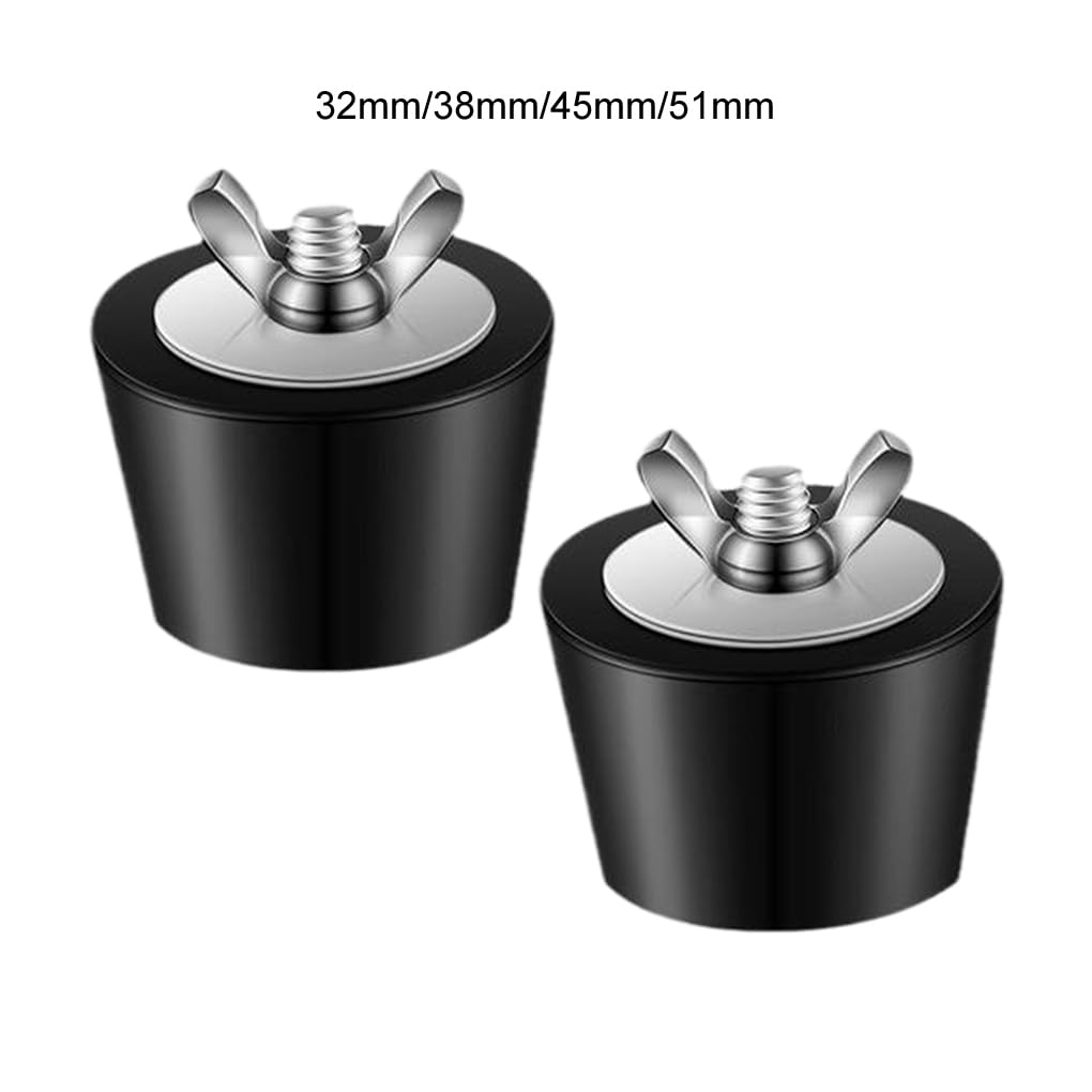 IOIUSKKU Bouchons de Piscine filetés en Caoutchouc, 2 pièces, pour Un processus d'hivernage Facile, Bouchon d'écumoire d'hivernage de Piscine, Bouchons de Piscine en Caoutchouc de 1.5 Pouces, 51mm