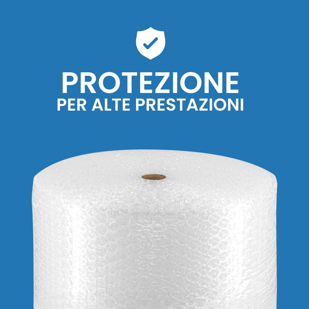 IMBALLAGGI 2000 - Rotolo Pluriball Bolla Grande - 40cm x 75mt - Imbottitura per Imballaggio Bolle - Per la Protezione di Oggetti durante il Trasloco