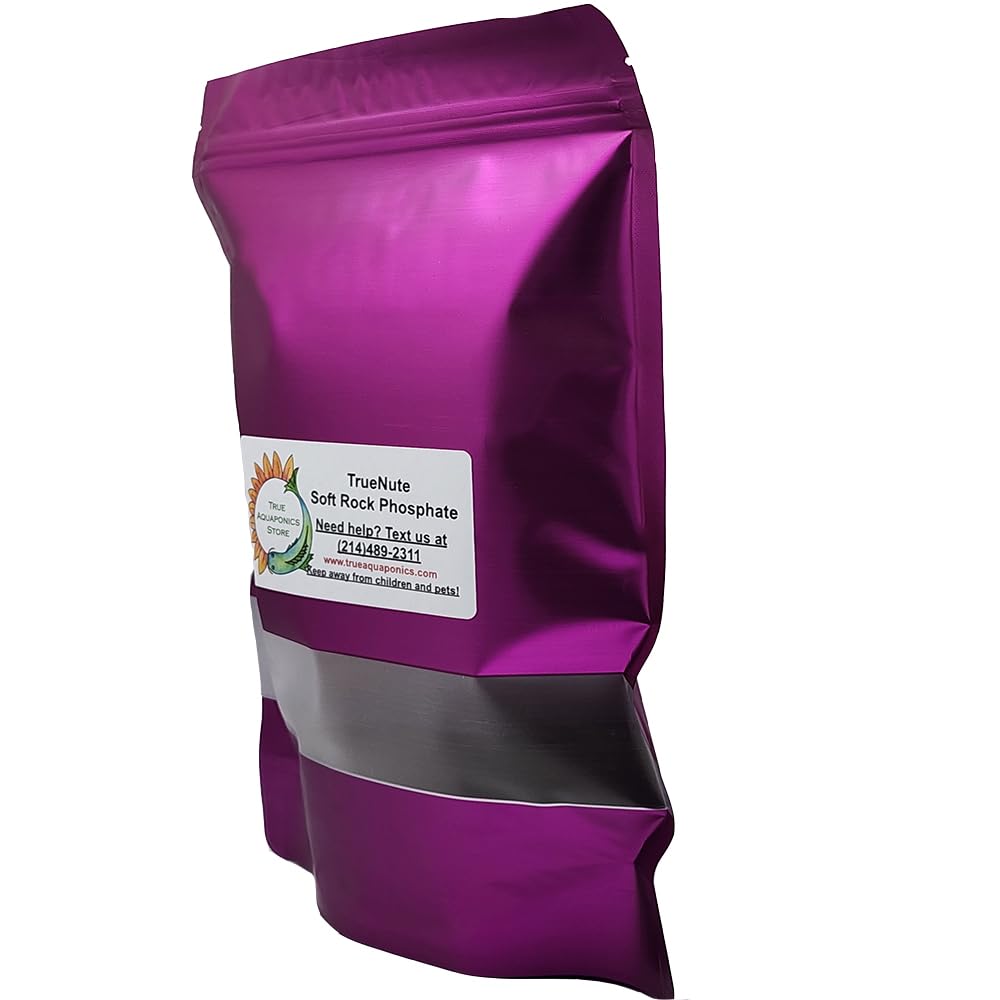 TrueNute Soft Rock Phosphate Powder, 16 Oz for Aquaponics Fertilizer, Hydroponics Fertilizer, Traditional Garden Fertilizer, Indoor and Greenhouse Plants, to Correct Phosphate Deficiency ™