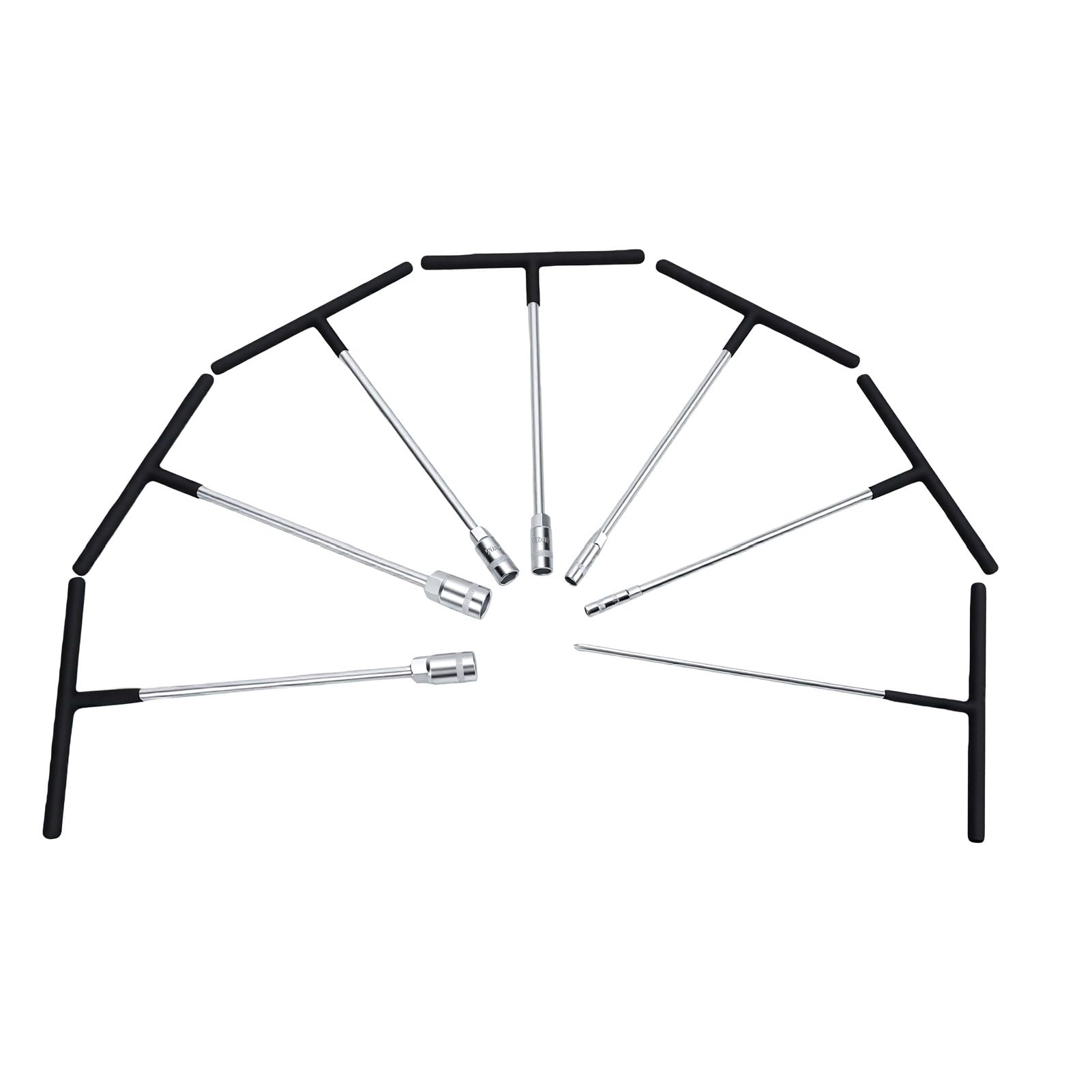 Akozon Juego 7 Llaves de Tubo con Barra T Hexagonal, Métricas 6-14 Mm, Precisión, para Reparación de Autos, Bicicletas y Motos