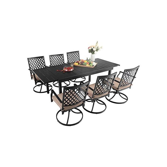 Buy Sophia & William Patio Dining Set 7 Pieces Outdoor Metal Furniture