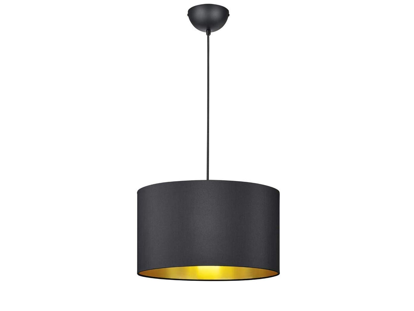 Lampe suspendue métal noir et or Trio Leuchten 308200179 pour le salon