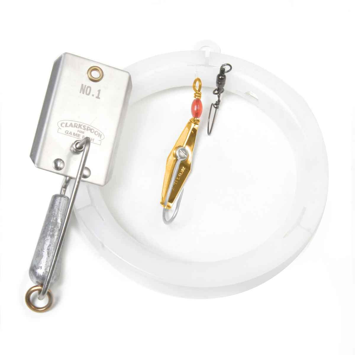 Clarkspoon Planer Kit - Size 1 Planer with Size 0 Gold Clarkspoon - Ultimate Spanish Mackerel Fishing Setup - Ready to Catch Fish