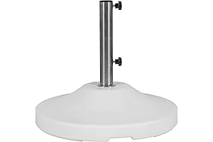 U.S. Weight Fillable Free Standing 120 lb. Commercial Umbrella Base with Wheels