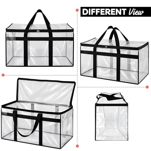 Image of Storite 2 Pack Transparent Storage Bag 82L Trans.Checks-57x40x36cm