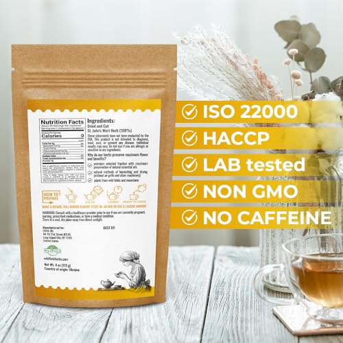 Image of 4 oz. St Johns Wort Herb Herbal Tea (Hypericum) - 113g Hierba De San Juan Herb Tea