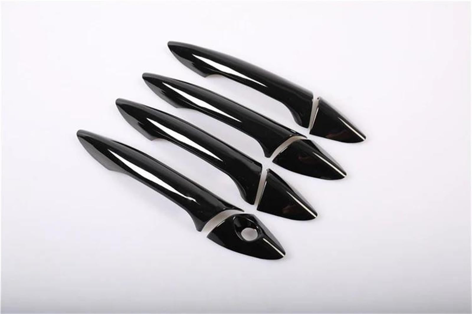 Csspdm C Sspdm Glossy Black Hrome Ar Door Handle Over Trim Stickers For Hyundai For Elantra 2012-2016 Styling Accessories(C)