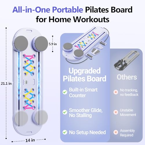 TINEF Pilates Reformer Equipment FJB-L Purple の商品画像 2