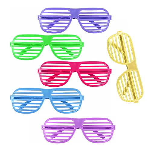 Image of Party Propz Funky Party Goggles - Pack of 6 | Party Goggles for Adults | Multicolor Goggle Party Pack | Shutter Party Glasses for Men | Party Glass for Bachelorette, Pool Party, Birthday, New Year