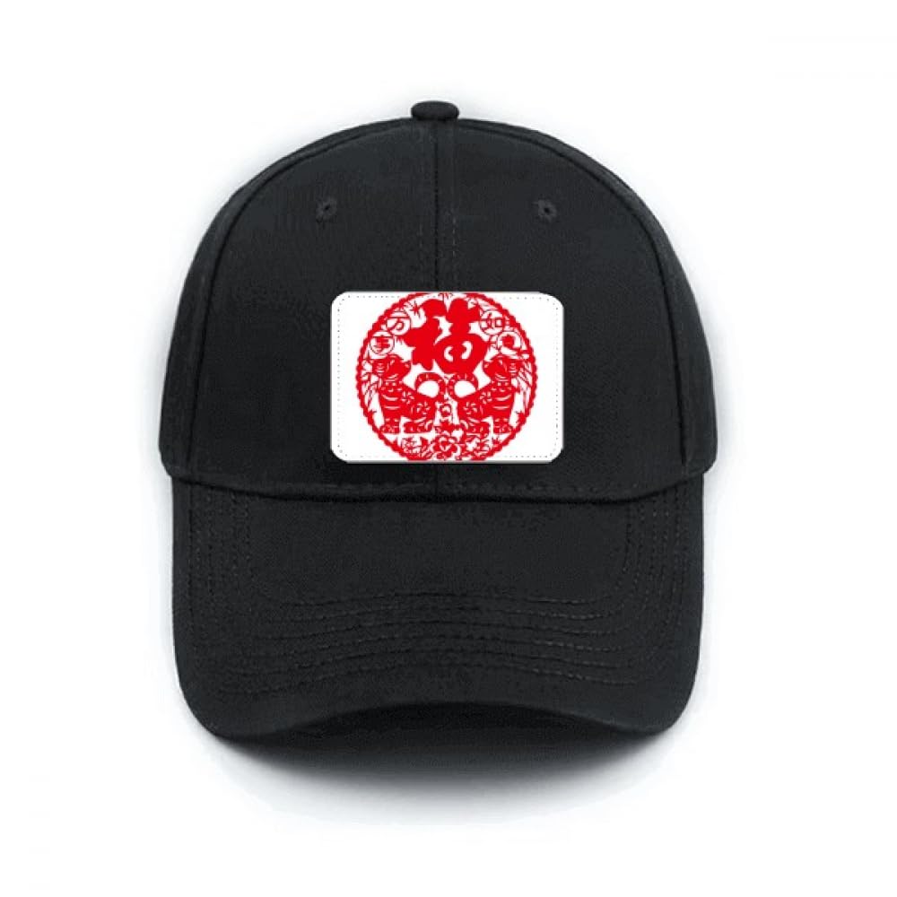 Chapeau de baseball noir coton réglable accessoire de mode - 4