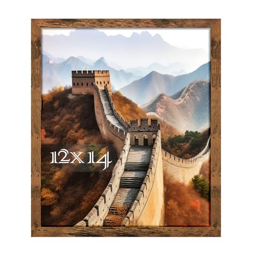 Picrit 12x14 Picture Frame, Photo Frame for Wall Mounting Display, Brown