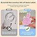 Luxury Cable Protector for Apple Charger Clear Cute Cat Head Shape Design, Sparkle Luxury Design Clear Soft Data Line Cable Cord Saver Phone Charging Protector for iPhone(Pink)
