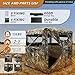 FUNHORUN Hunting Blind with Floor Mat, 360 Degree See Through Ground Blind with Carrying Bag, 2/3 Person Pop Up Camouflage Tent Portable Concealed Shelter