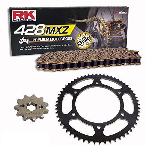 Kettensatz geeignet für Yamaha WR 125 R X 09-17 Kette RK GB 428 MXZ 134 offen GOLD 14/53