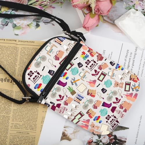 VAMSII Antique Thrifting Gift Easily Distracted By Yard Sales Crossbody Bag Yard Sale Lover Travel Bag Thrifter Gift3