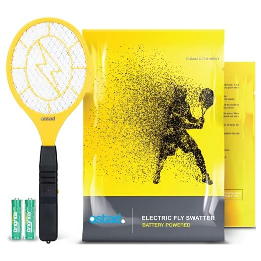 3000 Volt Electric Fly Swatter Mini Bug Zapper Outdoor | Fly Killer Indoor Electric Safe to use on Bugs Inside or Outside | Made from Durable ABS Material