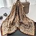Satin Head Scarf Silk Like Hair Scarf Stain Bandana For Women Hair Scarves Accessories Lightweight Fashion Wrap Neck Silk (Brown)