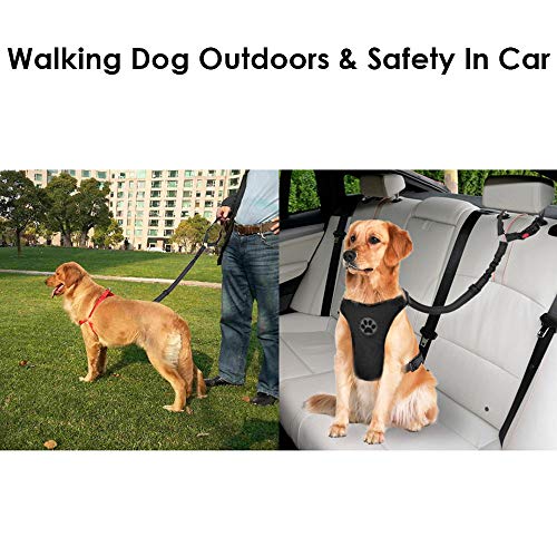 SlowTon Dog Seat Belt, 2 Pack Pet Car Seatbelt Headrest Restraint Reflective Adjustable Puppy Safety Seat Belt Elastic… - Image 5