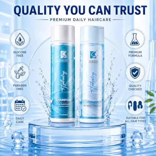 Image of Deep Cleansing & Hydrating Conditioner AND Shampoo For Softening, strengthening & moisturising Hair, Natural | Paraben-free| Silicone-free (COMBO, 600ml) (COMBO)