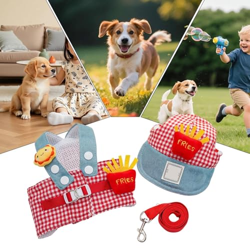 Hundegeschirr - Verstellbares -Accessoire | Geschirrweste mit Trainingsseil-Set für Hunde | für kleine, mittlere und große Welpen Outdoor alltägliche Spaziergänge Outdoor – Bild 5