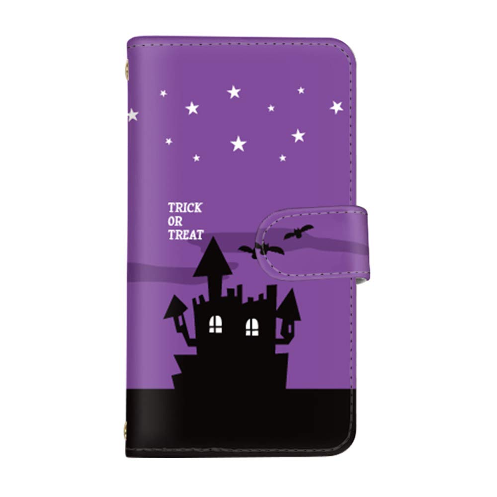 iPhone 15 Pro Max Compatible Smartphone Case with Card Slots 15ProMax Case Halloween Haunted House Silhouette Notebook iPhone Fifteen Pro Max Compatible Case (5-Purple) q0004-x0050