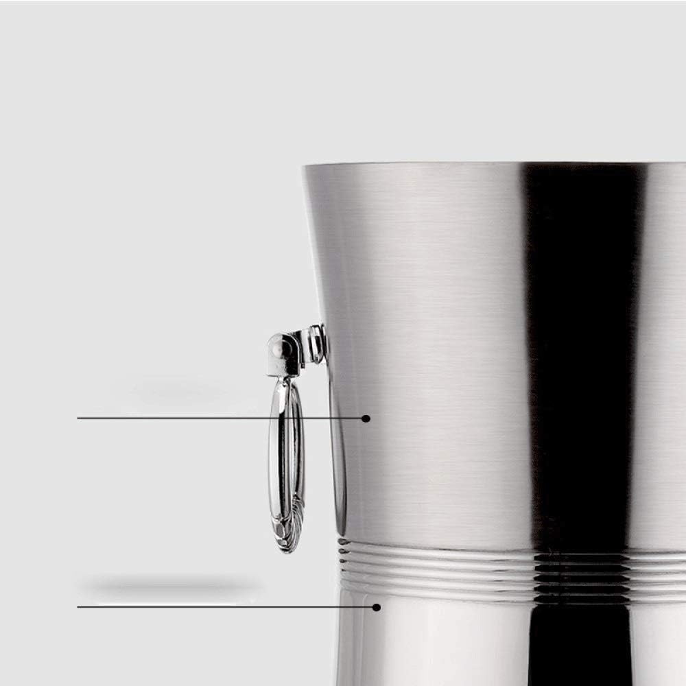 Cubitera Botella Vino Cubo de Hielo de Acero Inoxidable, Pinzas para Hielo, Enfriador de Pared de Acero Inoxidable, Enfriador de Botellas, Enfriador de Cerveza y Vino de 3l