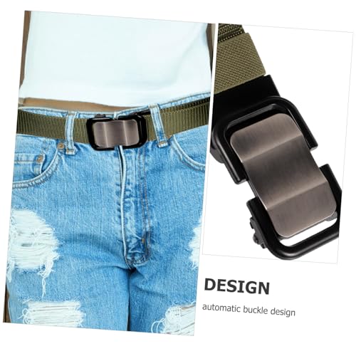 Men's Casual Nylon Automatic Buckle Waistband Breathable Belt for Jeans Shorts and Trousers Stylish Utility Training Belt4