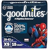 GoodNites Bedtime Bedwetting Underwear for Boys, XS, 15 Count (4 Packages), Packaging May Vary
