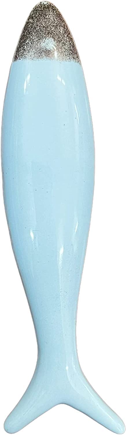 Amarcord La Romagna Fish Saraghina Hand Painted Ceramic Wall Light Blue (Medium)