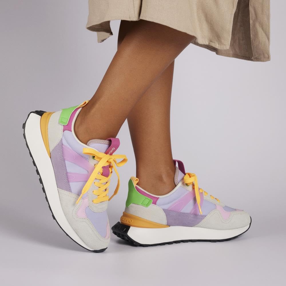 Sneakers Amarillas con Detalles Multicolor para Mujer Adair