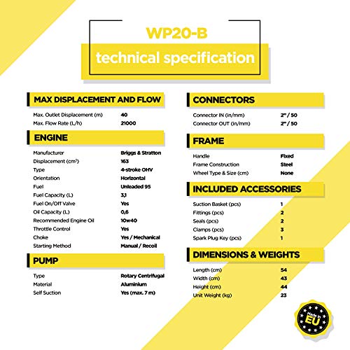 Briggs & Stratton WP20-B ✦ Pompa Acqua