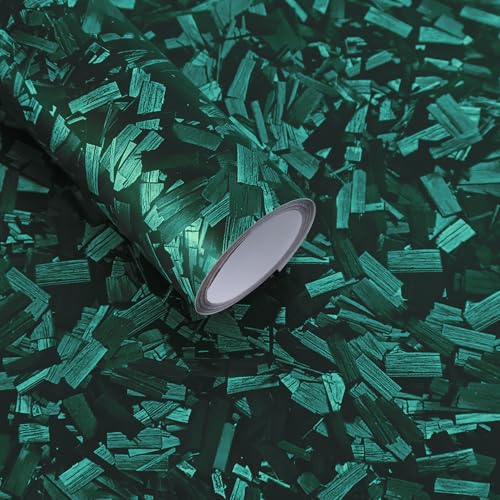 Image of Lypumso Forged Carbon Fiber Vinyl Wrap, Matte Green Vinyl Film Roll with Bubble Free Air Release Technology, Premium Self Adhesive Automotive DIY Sticker for Car Interior Exterior (1ft x 5ft)