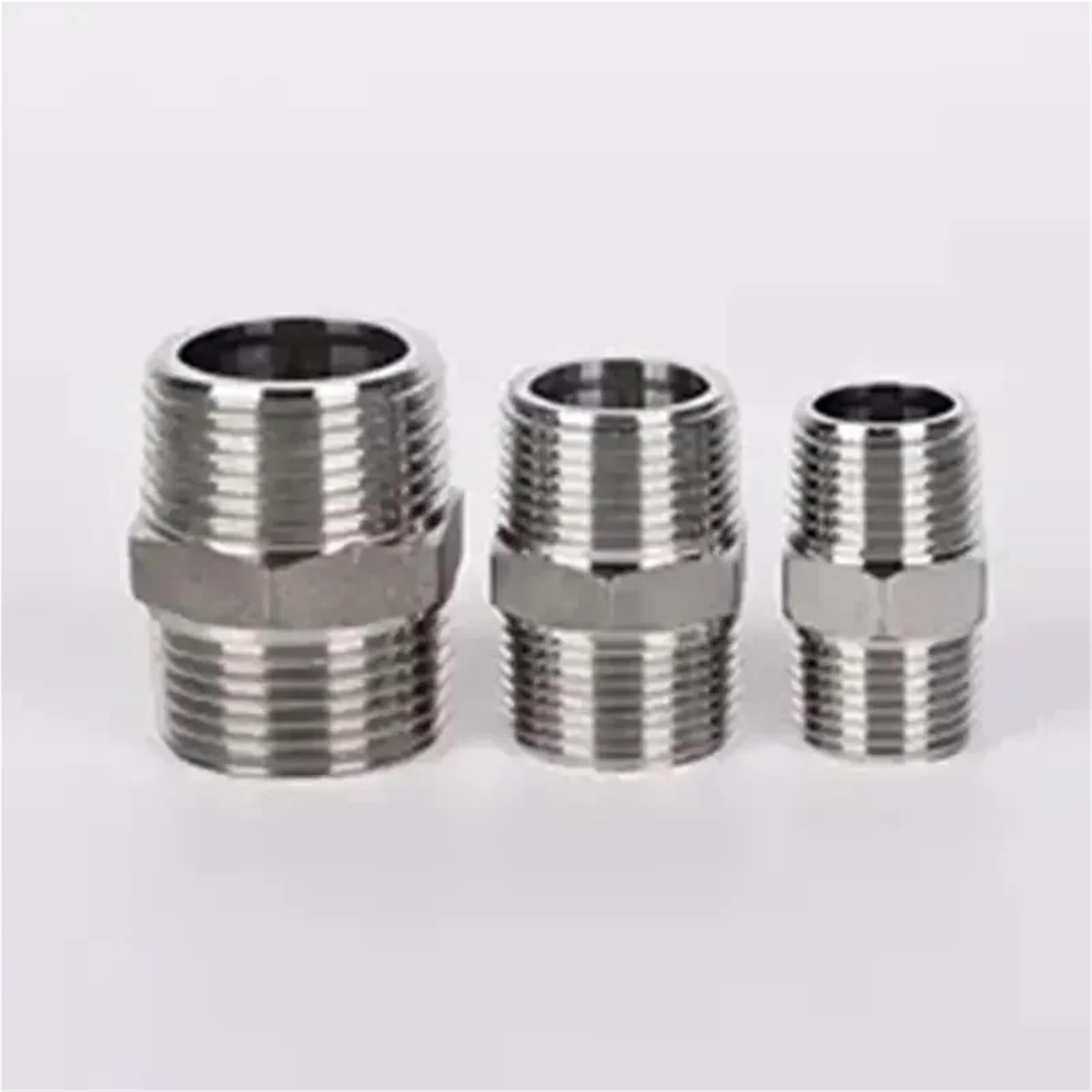 1pcs 304Stainless Steel Male Threaded Hex Nipple Pipe Fitting DN6 DN8 DN10 DN15 1/2" 3/4" 1" Application Suitable Brew Kit(DN32 111.3G) Barb Fittings