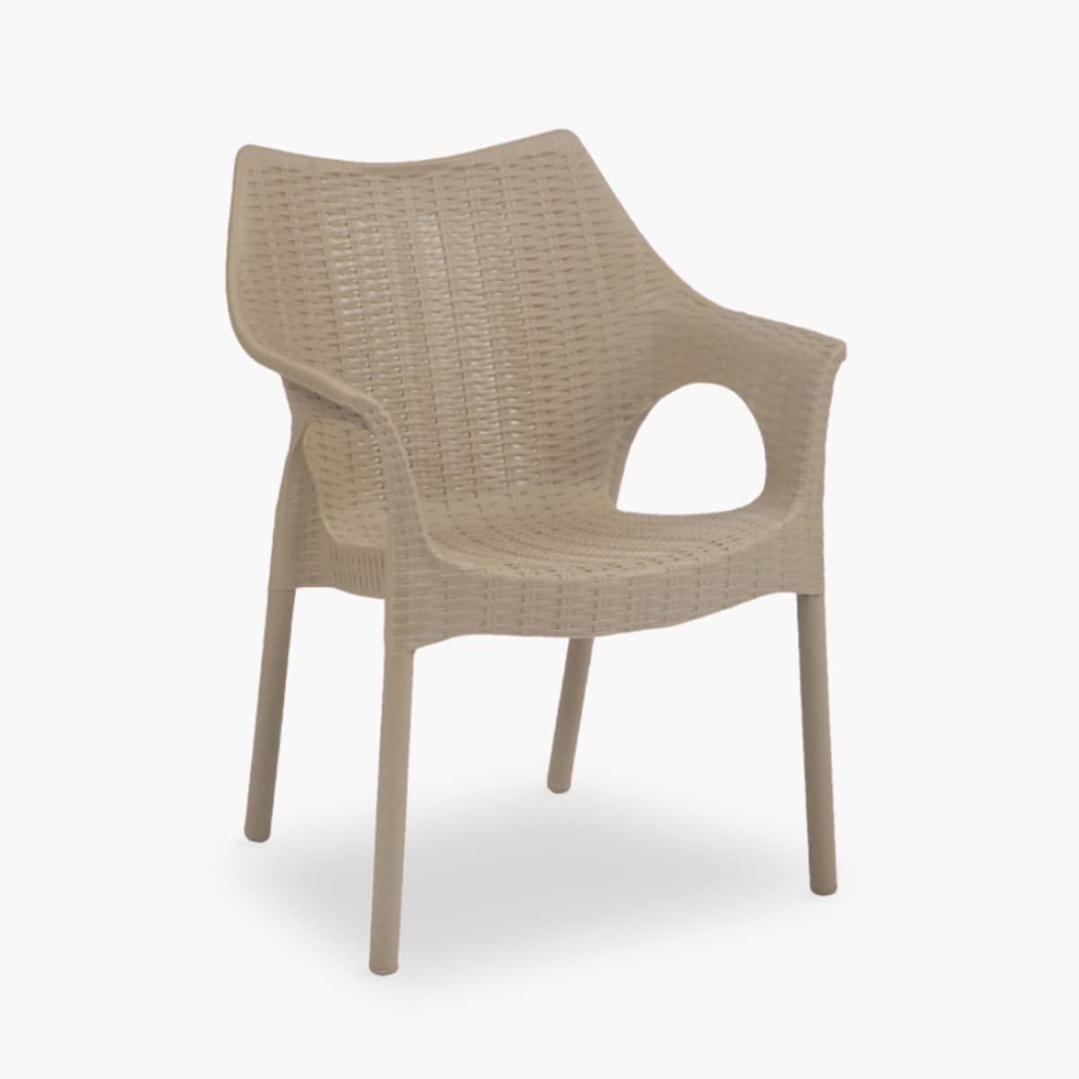 Home CentreAbigail Beige Polypropylene Outdoor Chair,24 * 22 * 32 inches,Abigail-1